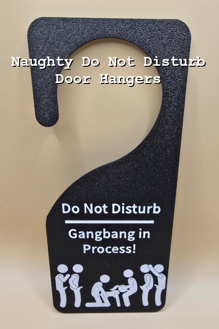 Naughty Do Not Disturb Door Hangers